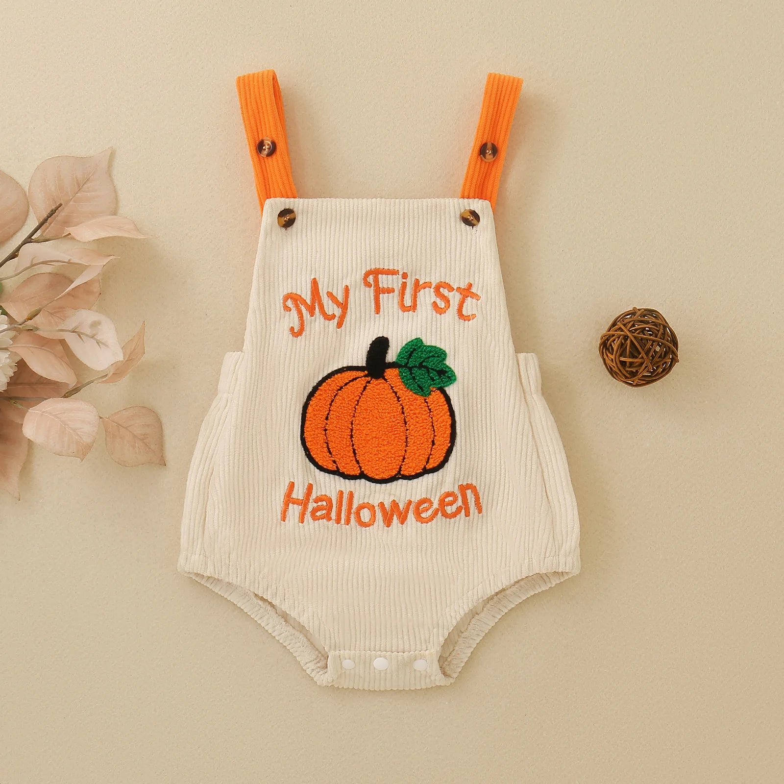 My First Halloween Pumpkin Romper