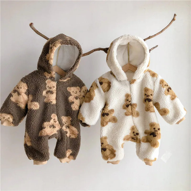 Teddy Snuggles Hooded Romper