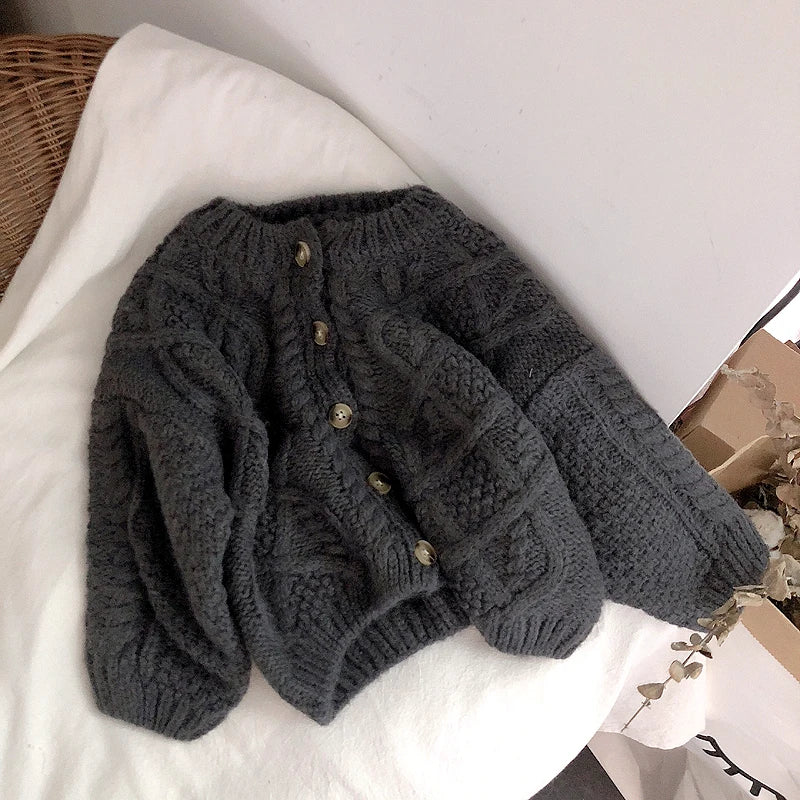 Button Down Wool Cardigan