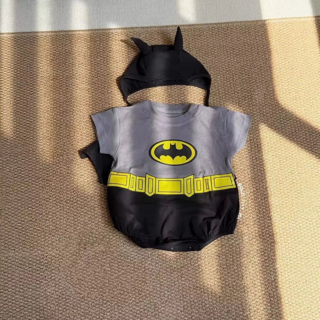 Little Bat Hero Romper with Hat