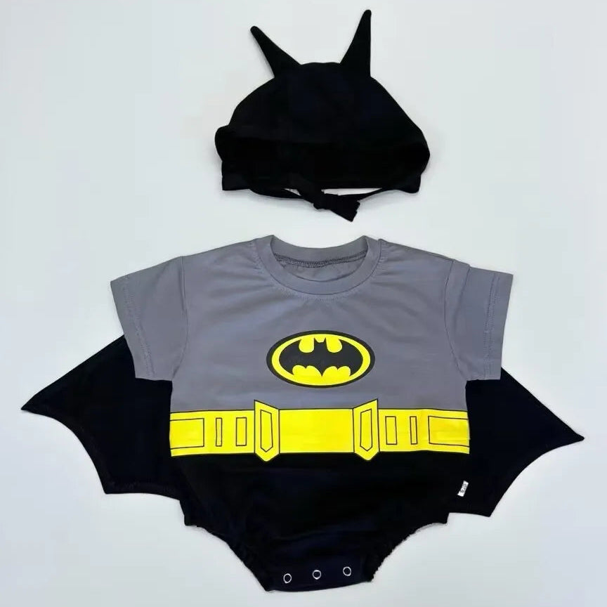 Little Bat Hero Romper with Hat