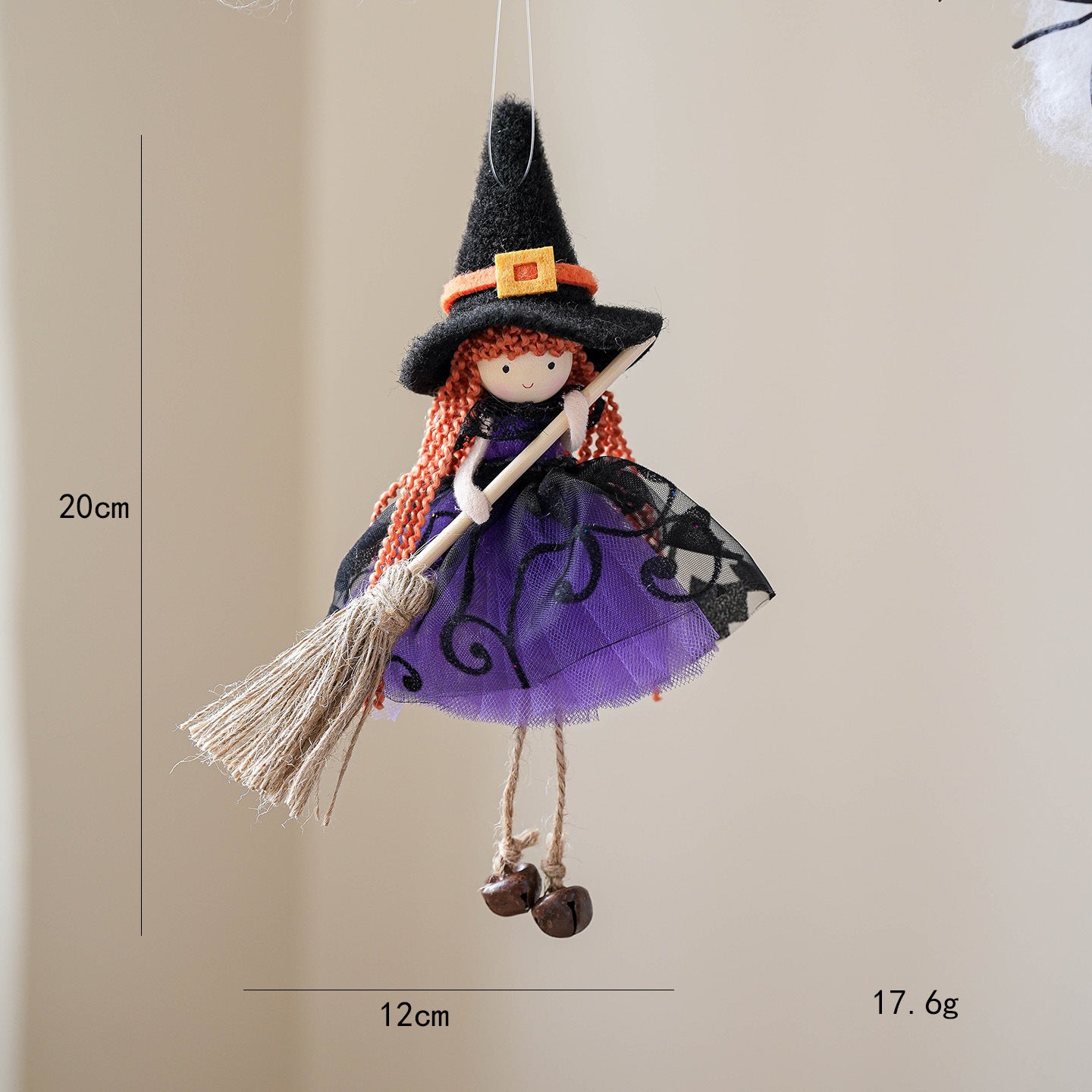Little Witch Hanging Ornament - Set of 4