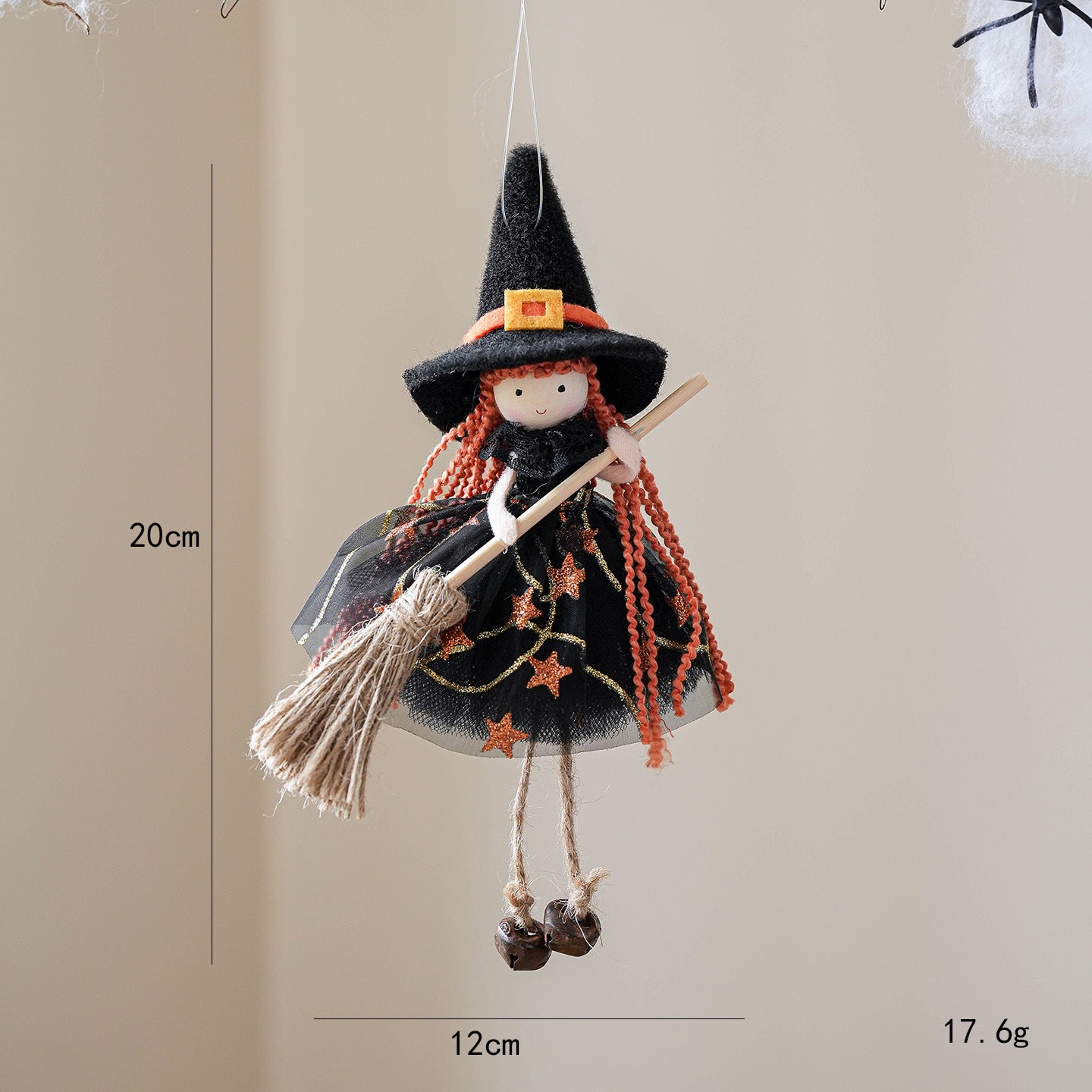 Little Witch Hanging Ornament - Set of 4