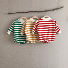 Load image into Gallery viewer, Striped Traffic Light Romper