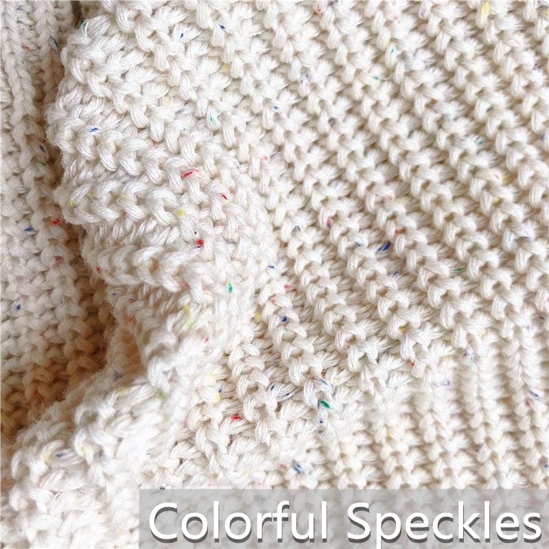 Colorful Speckled Knit Oversized Sweater