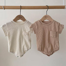 Load image into Gallery viewer, Ribbed Short Sleeved Pocket Onesie