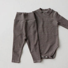 Load image into Gallery viewer, Long Sleeved Striped Loungewear Set