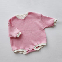 Load image into Gallery viewer, Baby Waffle Sweatshirt Romper