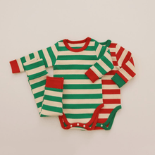 Load image into Gallery viewer, Candy Cane Romper With Pants