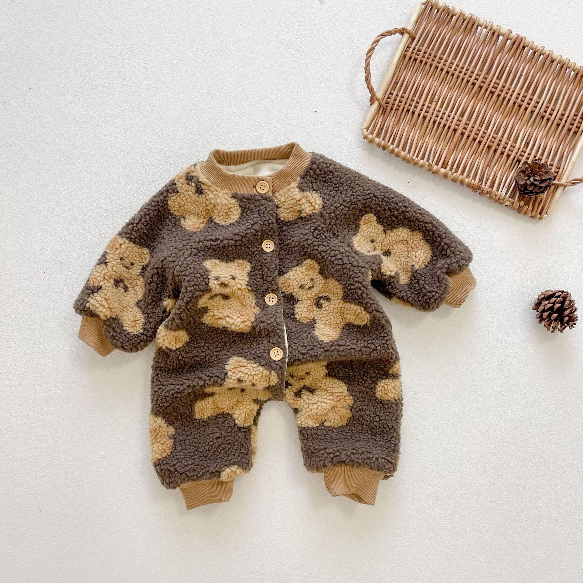 Teddy Trails Fleece Romper