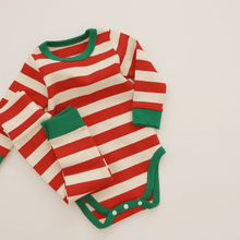Load image into Gallery viewer, Candy Cane Romper With Pants