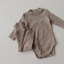 Load image into Gallery viewer, Long Sleeved Striped Loungewear Set