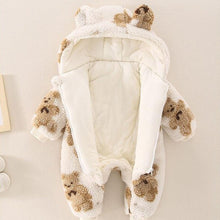 Load image into Gallery viewer, Hooded Furry Teddy Romper
