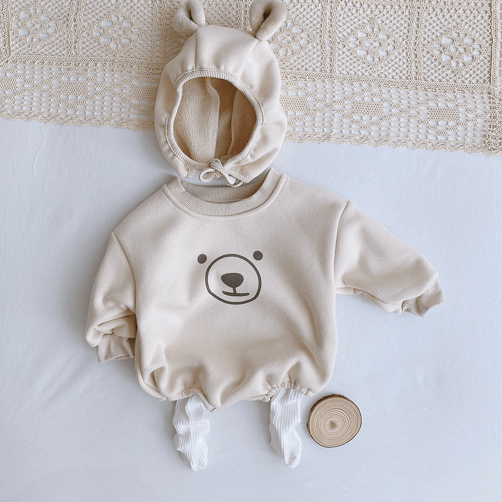 Bear With Me Romper With Bonnet