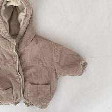 Load image into Gallery viewer, Corduroy hooded Zipper Jacket
