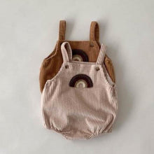 Load image into Gallery viewer, Rainbow Pinafore Romper
