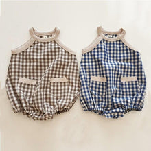Load image into Gallery viewer, Plaid Halter Romper