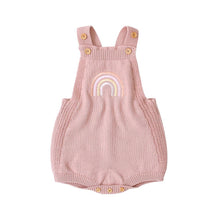 Load image into Gallery viewer, Rainbow Crisscross Knitted Romper