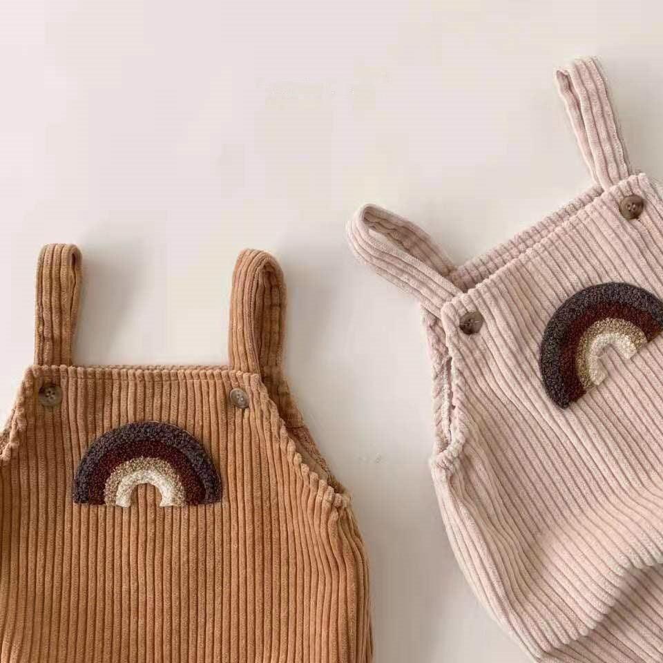 Rainbow Pinafore Romper