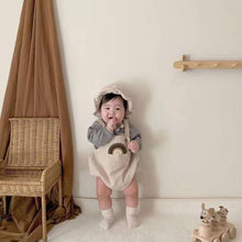 Load image into Gallery viewer, Rainbow Pinafore Romper