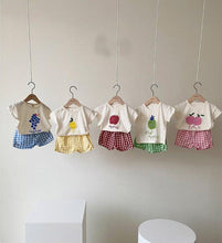 Load image into Gallery viewer, Fruitylicious T-Shirt With Plaid Shorts