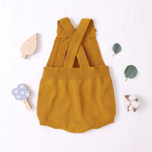 Load image into Gallery viewer, Rainbow Crisscross Knitted Romper