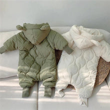 Load image into Gallery viewer, Bear Hooded Winter Jumpsuit