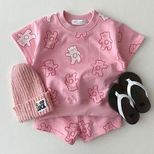 Load image into Gallery viewer, Beary Cute Short Sleeved T-shirt With Shorts