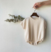 Load image into Gallery viewer, Waffle Short Sleeved Romper