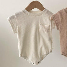 Load image into Gallery viewer, Ribbed Short Sleeved Pocket Onesie