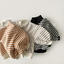 Load image into Gallery viewer, High Neck Striped Sweater