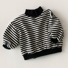 Load image into Gallery viewer, High Neck Striped Sweater