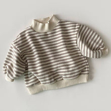 Load image into Gallery viewer, High Neck Striped Sweater