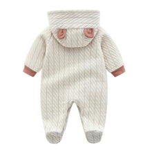 Load image into Gallery viewer, Bedtime Bear Hooded Jumpsuit