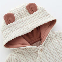 Load image into Gallery viewer, Bedtime Bear Hooded Jumpsuit