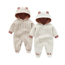 Load image into Gallery viewer, Bedtime Bear Hooded Jumpsuit