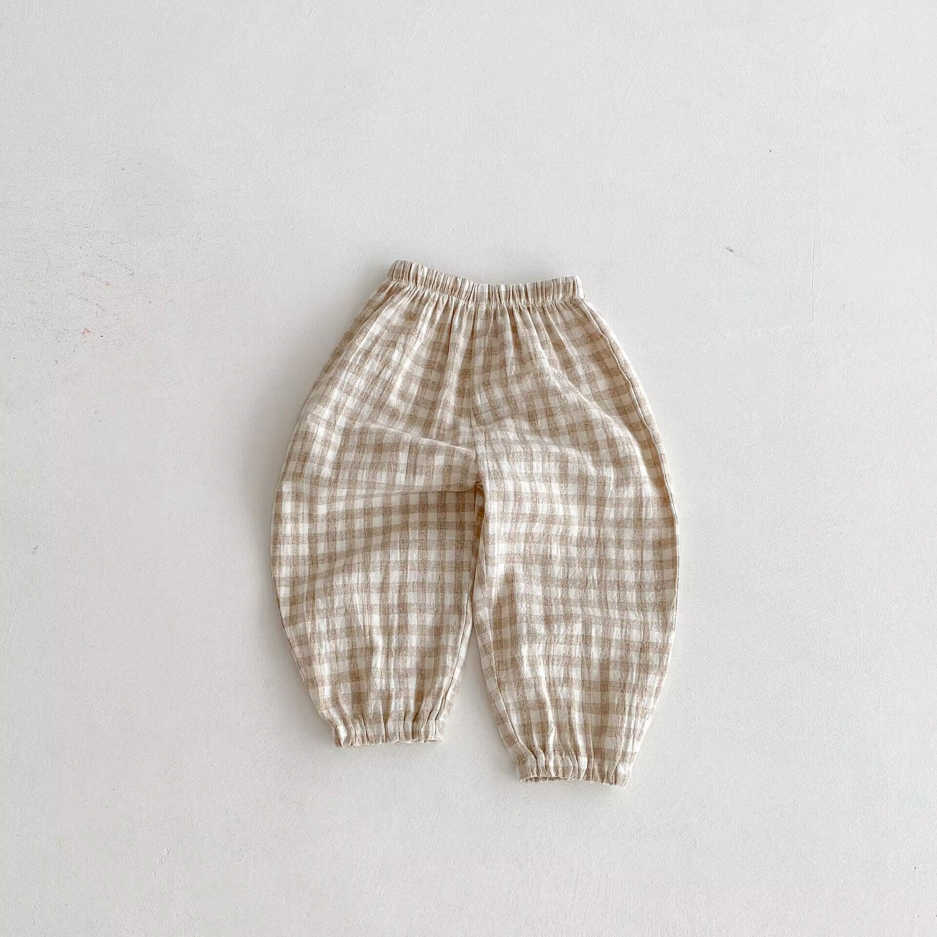 Linen Plaid Pants
