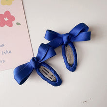 Load image into Gallery viewer, Candy Color Bow Snap Hair Clips (2pcs) - 10 Colors
