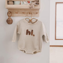 Load image into Gallery viewer, Mini Hello Sweatshirt Romper
