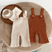 Load image into Gallery viewer, Knit Suspender Overalls
