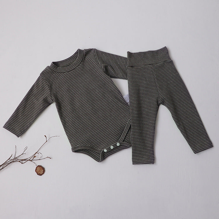 Long Sleeved Striped Loungewear Set