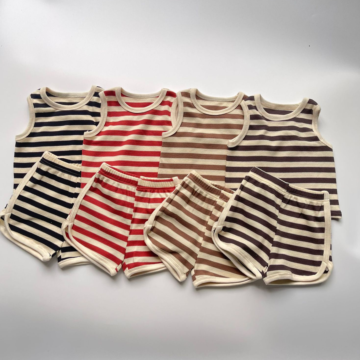 Retro Striped Tank & Shorts Set