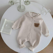 Load image into Gallery viewer, Teddy Fleece Hooded Jumpsuit
