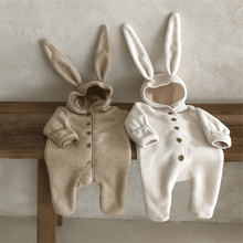 Load image into Gallery viewer, Baby Bunny Fleece Jumpsuit
