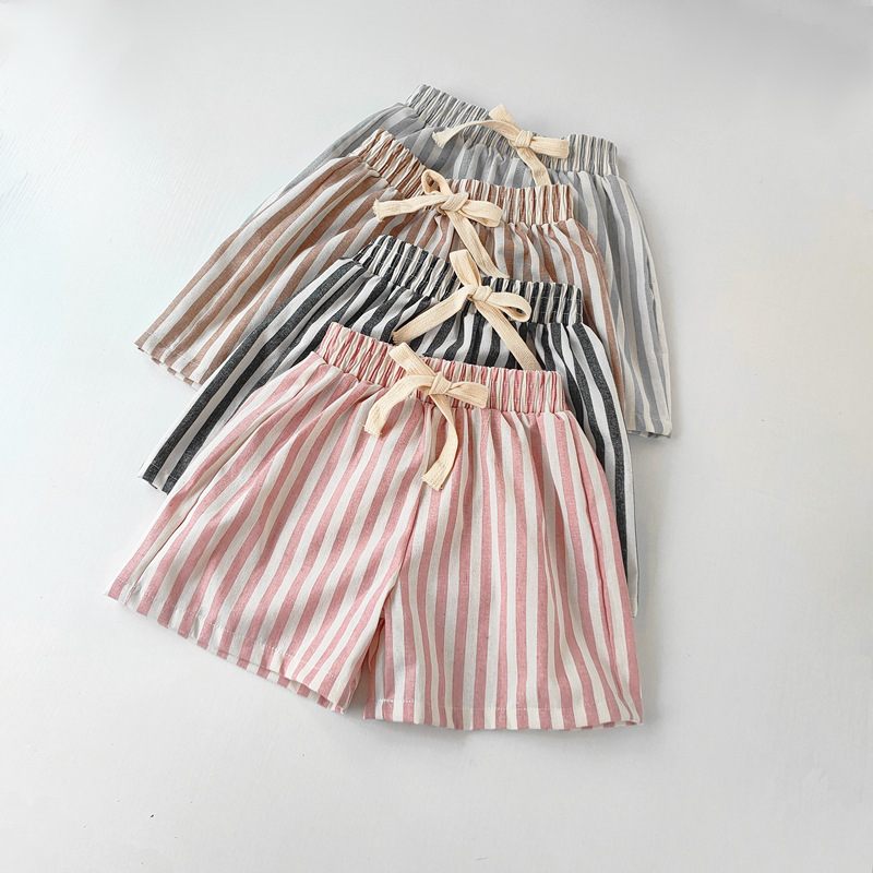 Classic Stripe Cotton Shorts