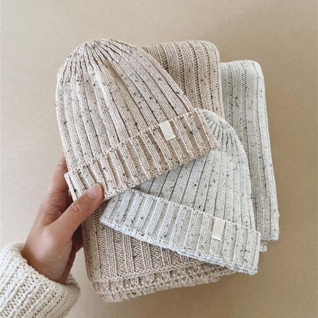 Colorful Speckled Knit Beanie