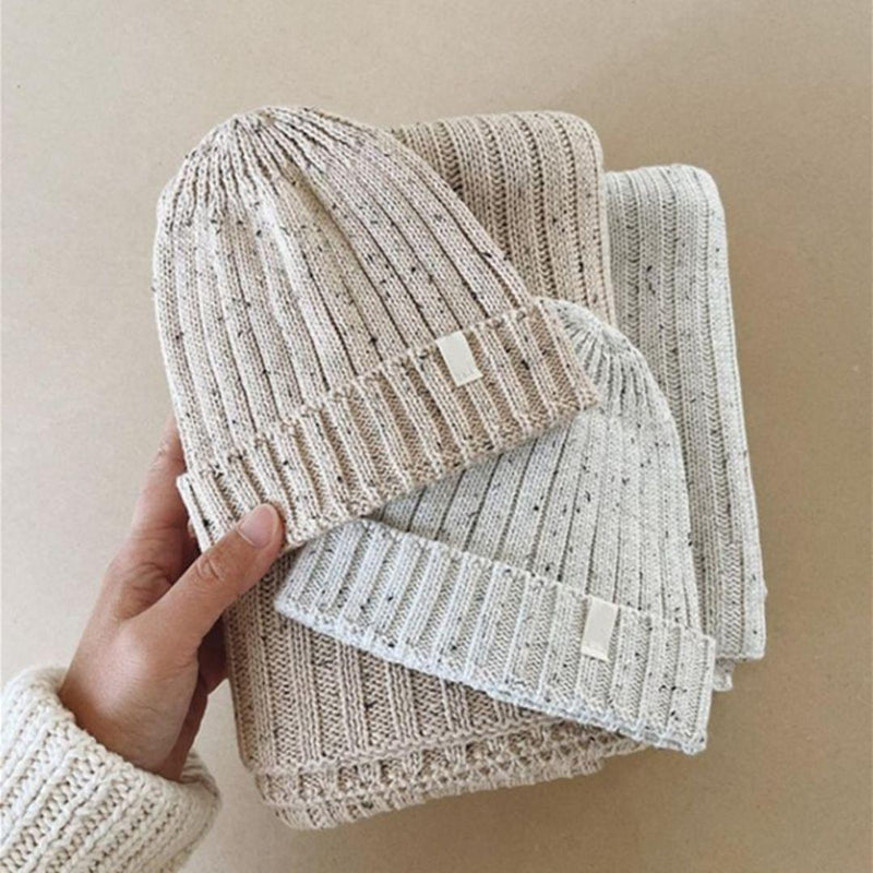 Colorful Speckled Knit Beanie