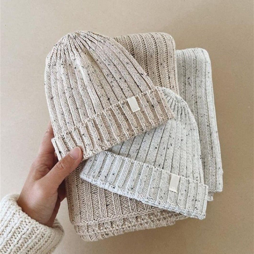 Colorful Speckled Knit Beanie