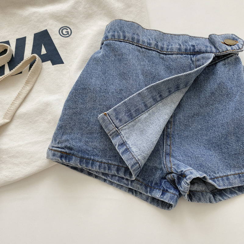 Denim Wrap Skorts