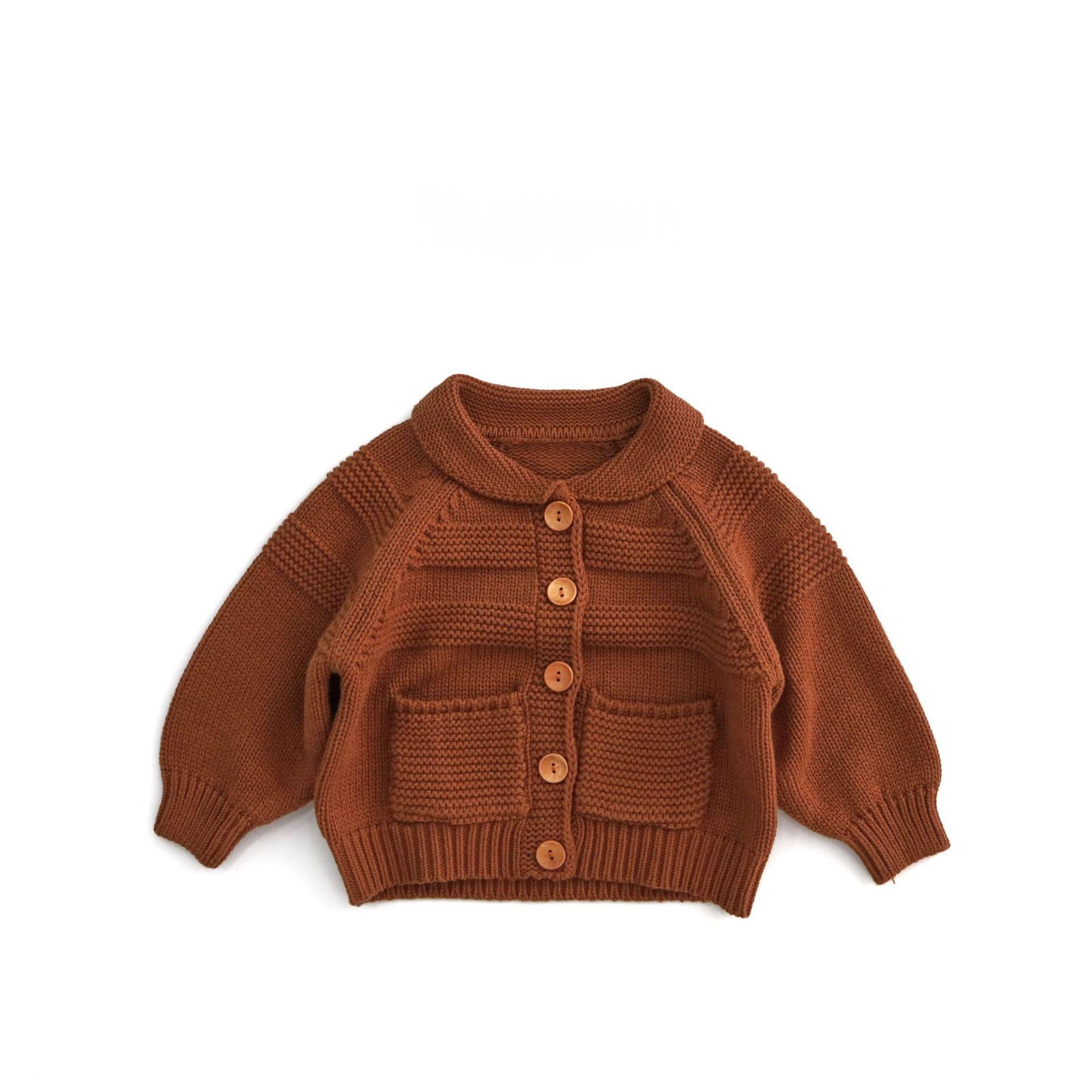 Little Collar Knit Cardigan